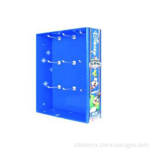 Little Cosmetic Cardboard Retail Display Hook Racks With Ma